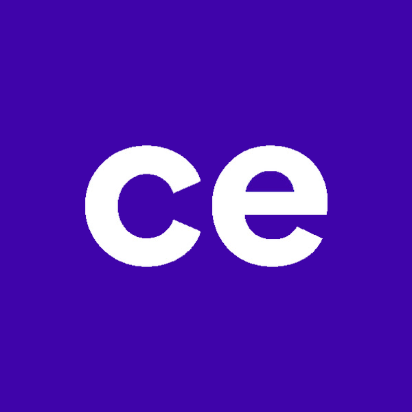 The ce icon: white ce on a purple square